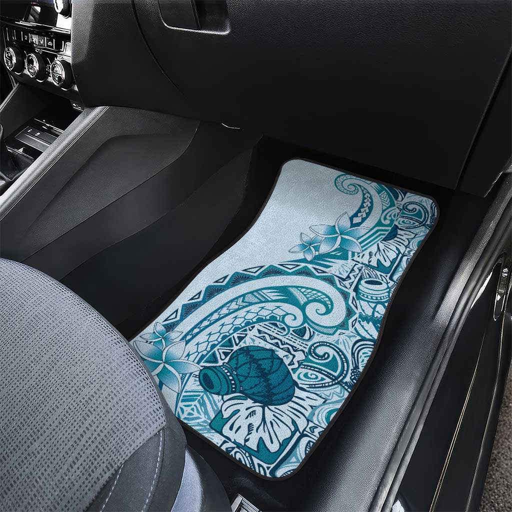 Aloha Hawaii Tapa Car Mats Cool Turquoise Hawaiian Ipu - Polynesian Pride