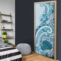 Aloha Hawaii Tapa Door Cover Cool Turquoise Hawaiian Ipu - Polynesian Pride