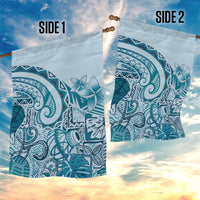 Aloha Hawaii Tapa Garden Flag Cool Turquoise Hawaiian Ipu - Polynesian Pride