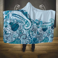 Aloha Hawaii Tapa Hooded Blanket Cool Turquoise Hawaiian Ipu LT7 - Polynesian Pride
