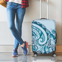 Aloha Hawaii Tapa Luggage Cover Cool Turquoise Hawaiian Ipu - Polynesian Pride