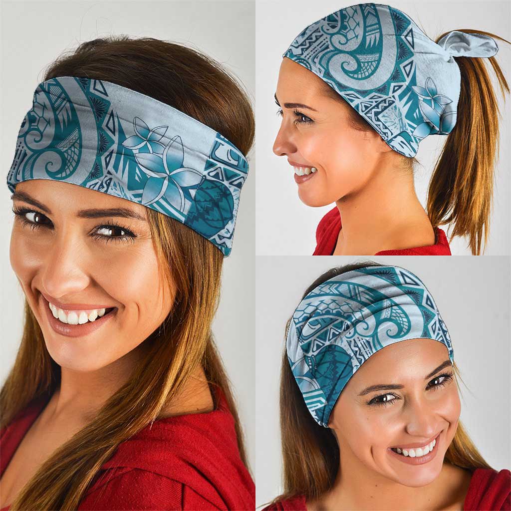 Aloha Hawaii Tapa Neck Gaiter Cool Turquoise Hawaiian Ipu - Polynesian Pride