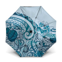 Aloha Hawaii Tapa Umbrella Cool Turquoise Hawaiian Ipu - Polynesian Pride