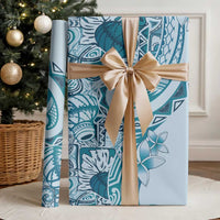 Aloha Hawaii Tapa Wrapping Paper Cool Turquoise Hawaiian Ipu LT7 - Polynesian Pride