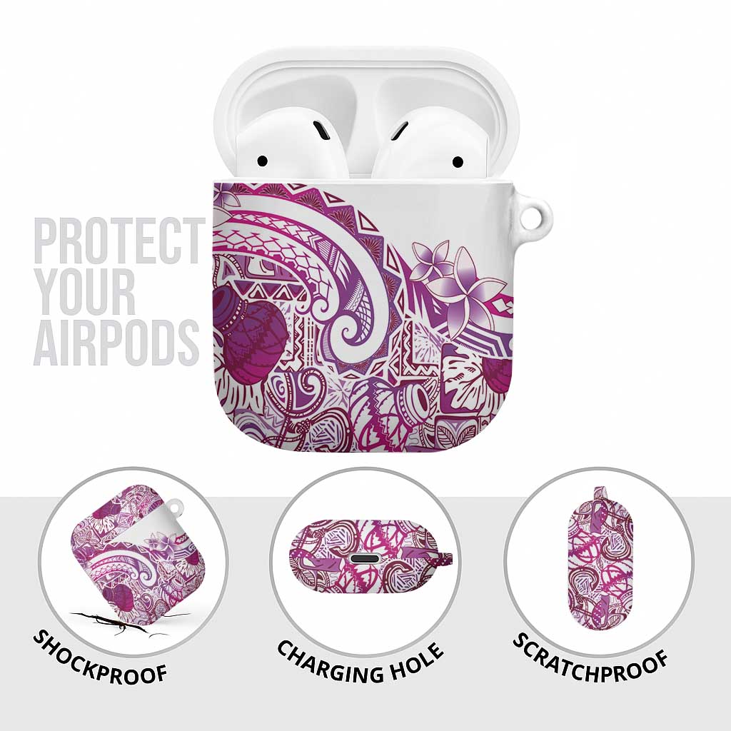 Aloha Hawaii Tapa AirPods Case Vibrant Fuchsia Hawaiian Ipu - Polynesian Pride