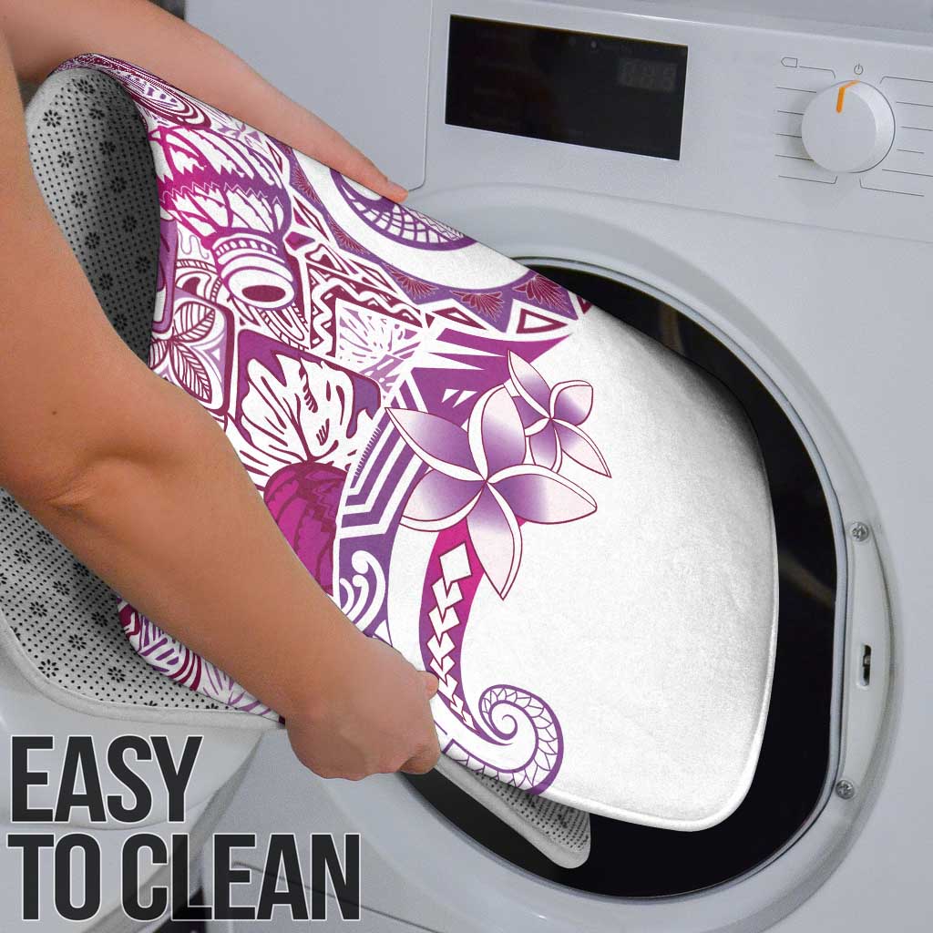 Aloha Hawaii Tapa Bathroom Set Vibrant Fuchsia Hawaiian Ipu - Polynesian Pride