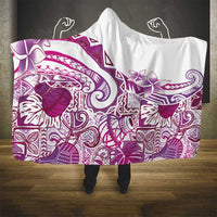 Aloha Hawaii Tapa Hooded Blanket Vibrant Fuchsia Hawaiian Ipu LT7 - Polynesian Pride