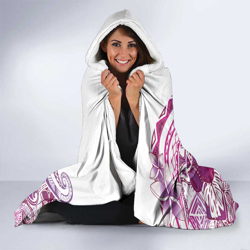 Aloha Hawaii Tapa Hooded Blanket Vibrant Fuchsia Hawaiian Ipu LT7 - Polynesian Pride