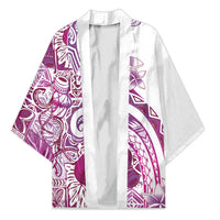 Aloha Hawaii Tapa Kimono Vibrant Fuchsia Hawaiian Ipu - Polynesian Pride