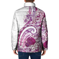 Aloha Hawaii Tapa Padded Jacket Vibrant Fuchsia Hawaiian Ipu LT7 - Polynesian Pride