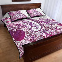 Aloha Hawaii Tapa Quilt Bed Set Vibrant Fuchsia Hawaiian Ipu - Polynesian Pride