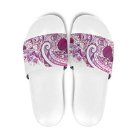 Aloha Hawaii Tapa Slide Sandals Vibrant Fuchsia Hawaiian Ipu - Polynesian Pride