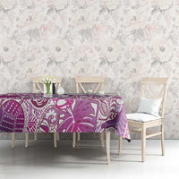 Aloha Hawaii Tapa Tablecloth Vibrant Fuchsia Hawaiian Ipu - Polynesian Pride