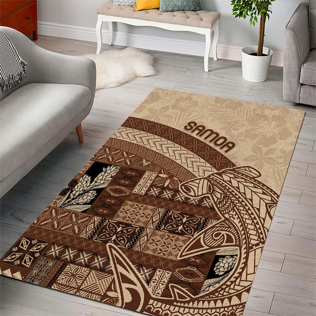 Samoa Mamanu Siapo Mocha Area Rug Tatau Malie