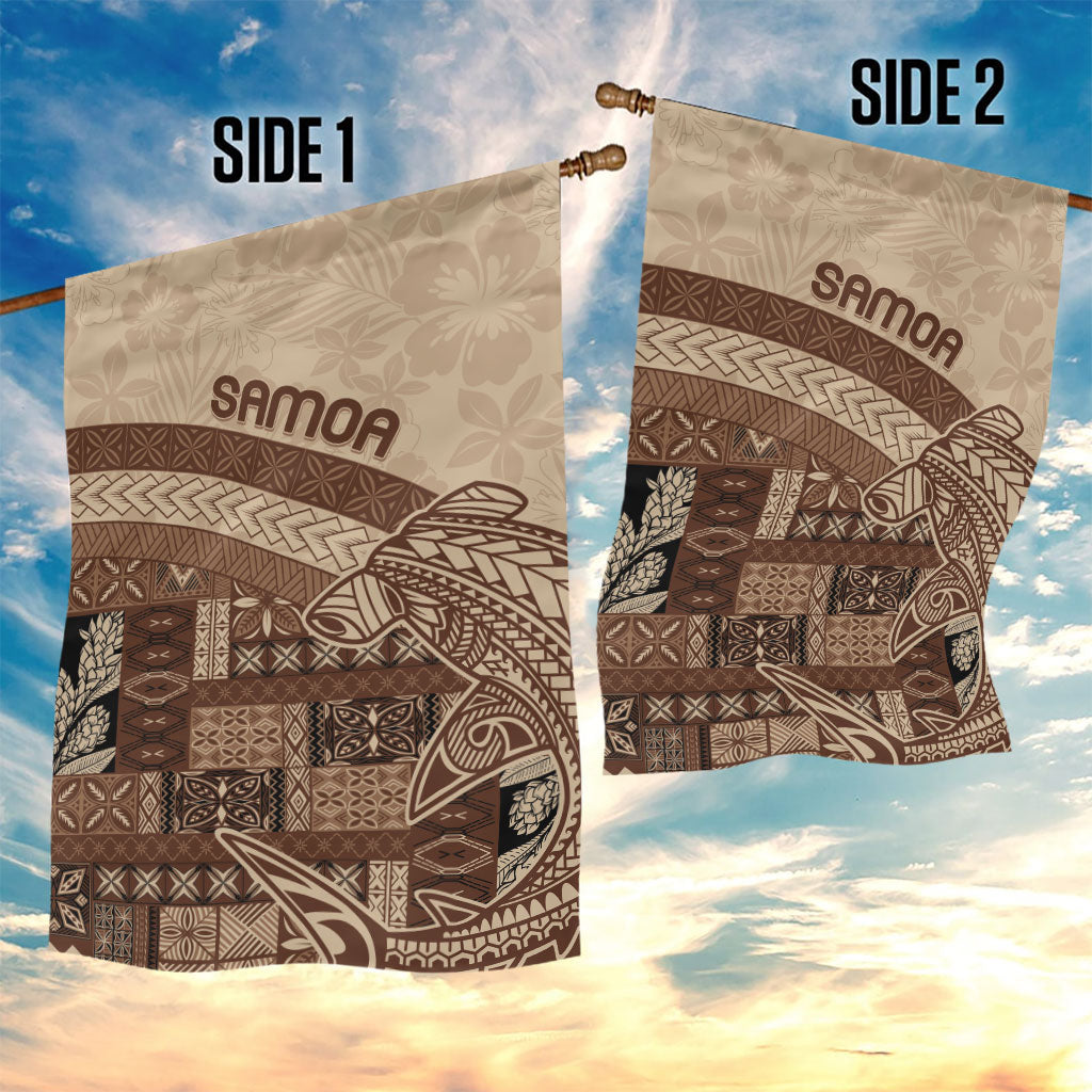 Samoa Mamanu Siapo Mocha Garden Flag Tatau Malie