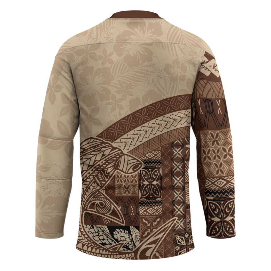 Samoa Mamanu Siapo Mocha Hockey Jersey Tatau Malie