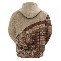 Samoa Mamanu Siapo Mocha Hoodie Tatau Malie