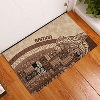 Samoa Mamanu Siapo Mocha Rubber Doormat Tatau Malie