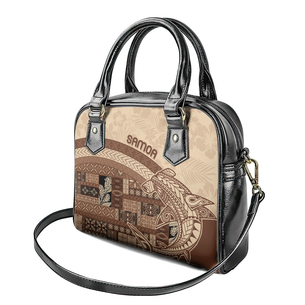 Samoa Mamanu Siapo Mocha Shoulder Handbag Tatau Malie