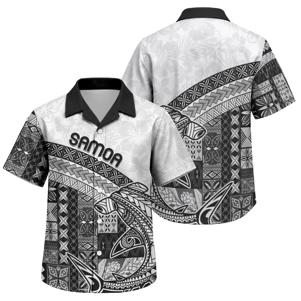 Samoa Mamanu Siapo Classic Black Family Matching Long Sleeve Bodycon Dress and Hawaiian Shirt Tatau Malie LT7 Son's Shirt Black - Polynesian Pride