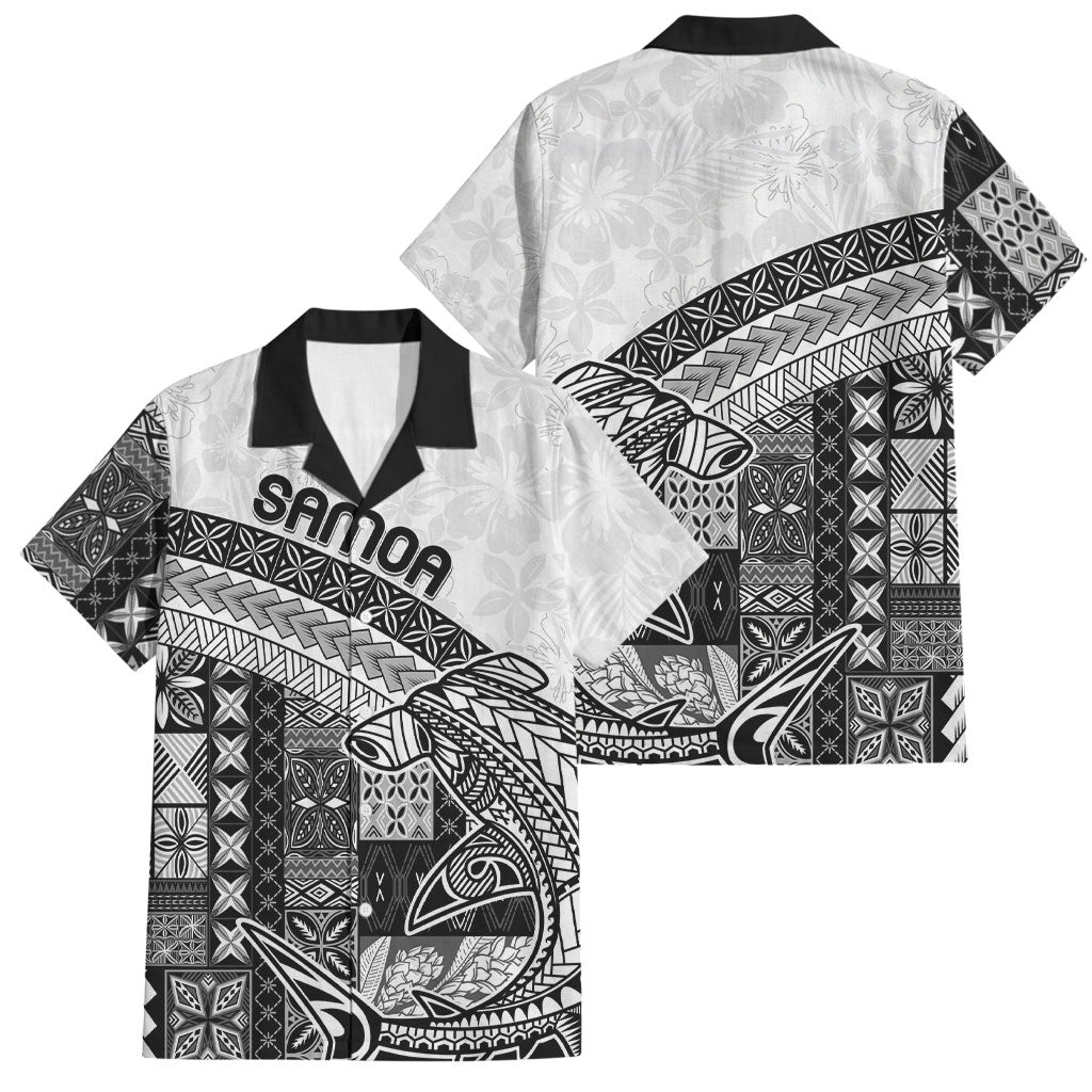 Samoa Mamanu Siapo Classic Black Family Matching Mermaid Dress and Hawaiian Shirt Tatau Malie