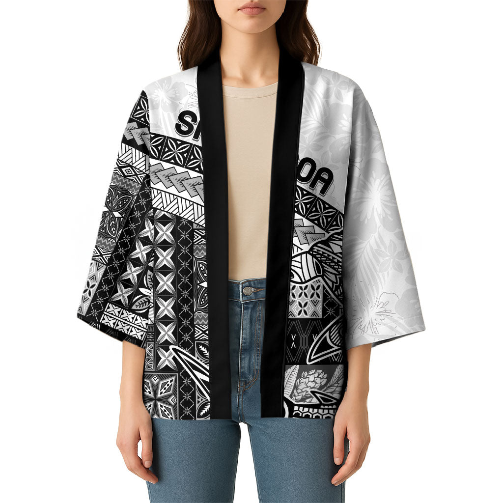 Samoa Mamanu Siapo Classic Black Kimono Tatau Malie