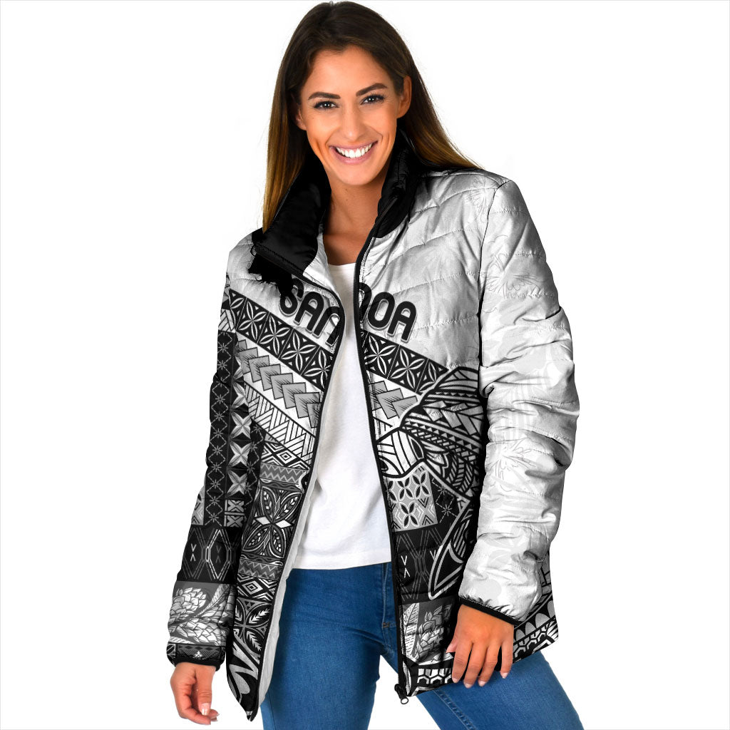 Samoa Mamanu Siapo Classic Black Padded Jacket Tatau Malie