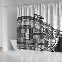 Samoa Mamanu Siapo Classic Black Shower Curtain Tatau Malie