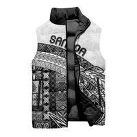 Samoa Mamanu Siapo Classic Black Sleeveless Puffer Jacket Tatau Malie