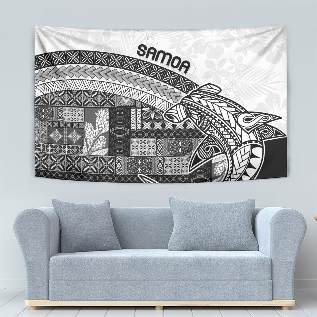 Samoa Mamanu Siapo Classic Black Tapestry Tatau Malie