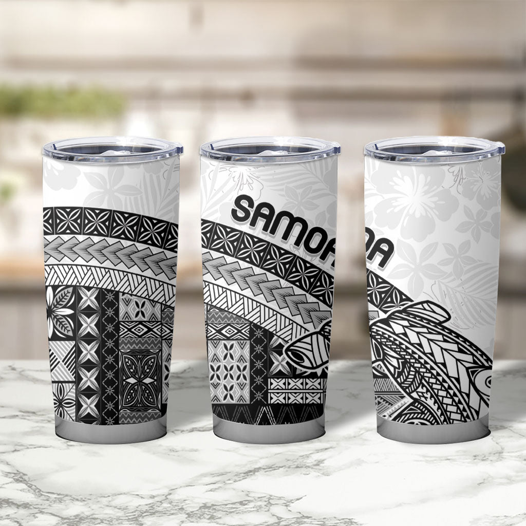 Samoa Mamanu Siapo Classic Black Tumbler Cup Tatau Malie