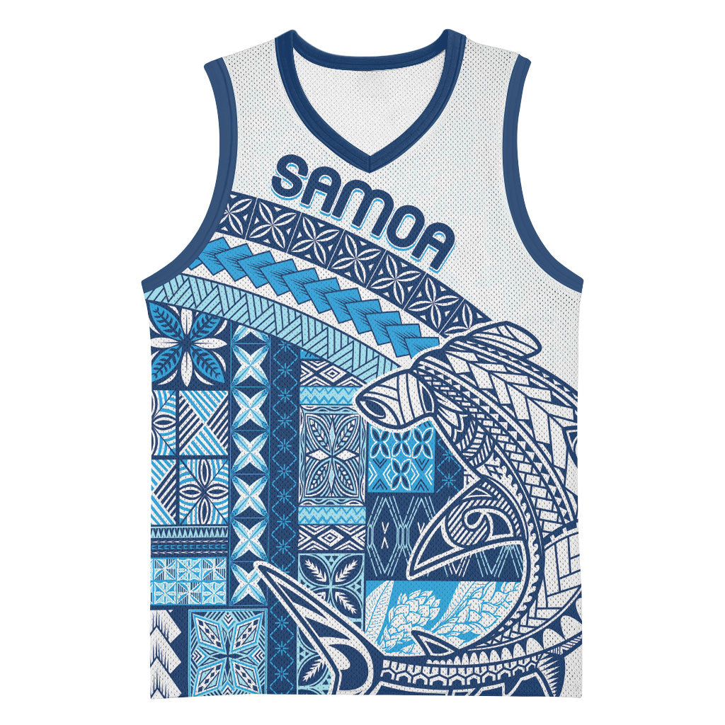 Samoa Mamanu Siapo Royal Blue Basketball Jersey Tatau Malie