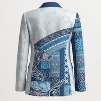 Samoa Mamanu Siapo Royal Blue Blazer Tatau Malie