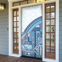 Samoa Mamanu Siapo Royal Blue Door Cover Tatau Malie
