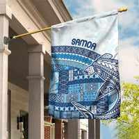 Samoa Mamanu Siapo Royal Blue Garden Flag Tatau Malie