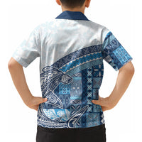 Samoa Mamanu Siapo Royal Blue Hawaiian Shirt Tatau Malie