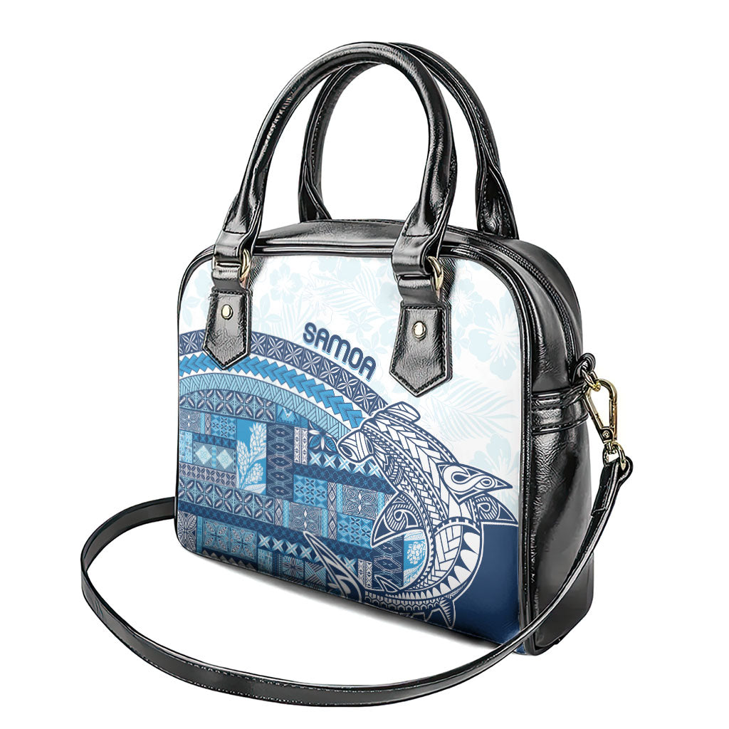 Samoa Mamanu Siapo Royal Blue Shoulder Handbag Tatau Malie
