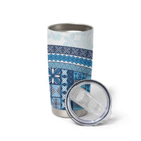 Samoa Mamanu Siapo Royal Blue Tumbler Cup Tatau Malie