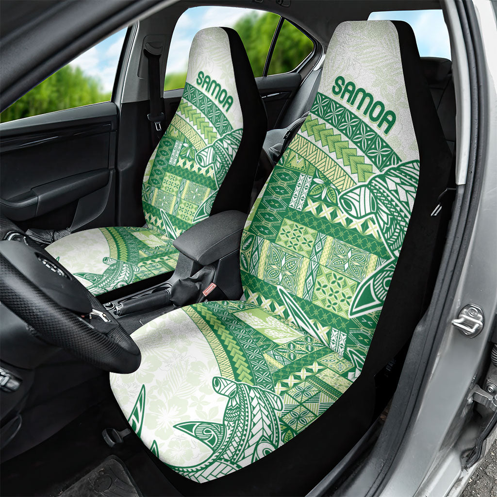 Samoa Mamanu Siapo Forest Green Car Seat Cover Tatau Malie