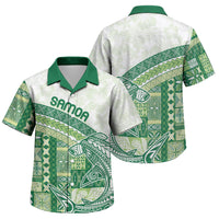 Samoa Mamanu Siapo Forest Green Family Matching Mermaid Dress and Hawaiian Shirt Tatau Malie LT7 Son's Shirt Forest Green - Polynesian Pride