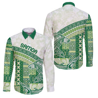 Samoa Mamanu Siapo Forest Green Family Matching Tank Maxi Dress and Hawaiian Shirt Tatau Malie