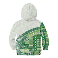 Samoa Mamanu Siapo Forest Green Kid Hoodie Tatau Malie