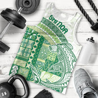 Samoa Mamanu Siapo Forest Green Men Tank Top Tatau Malie