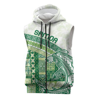 Samoa Mamanu Siapo Forest Green Sleeveless Zip Hoodie Tatau Malie