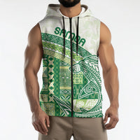 Samoa Mamanu Siapo Forest Green Sleeveless Zip Hoodie Tatau Malie