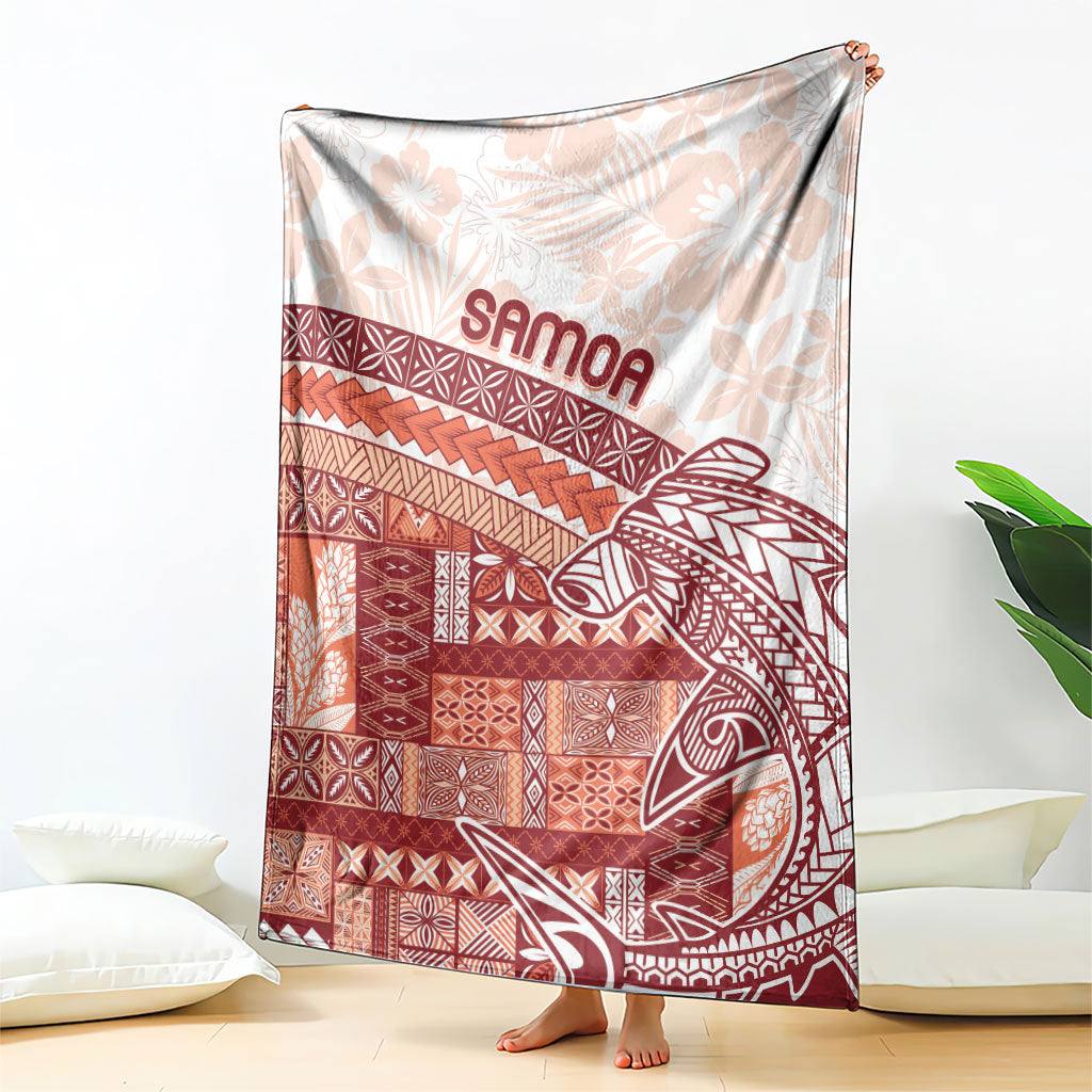 Samoa Mamanu Siapo Crimson Blanket Tatau Malie