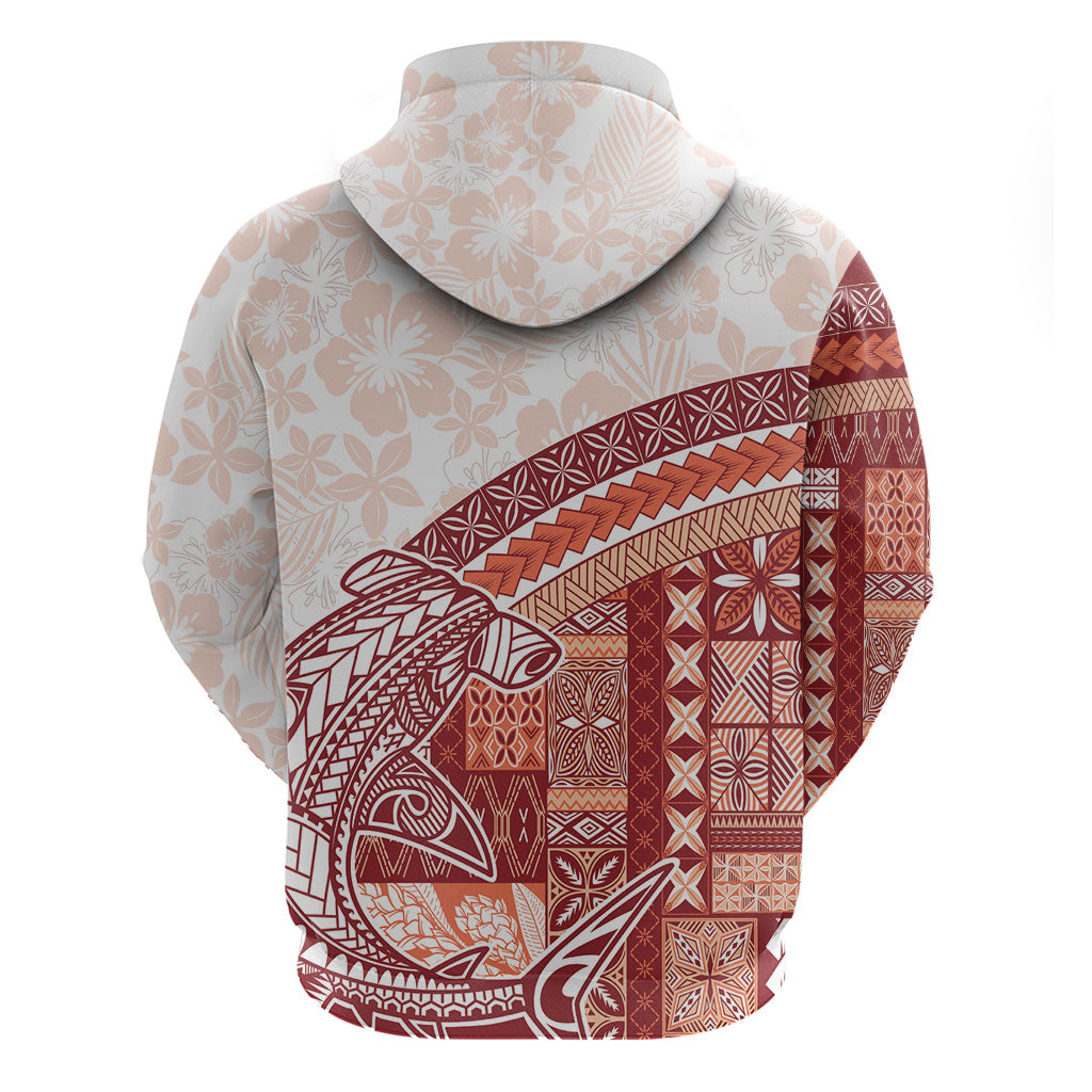 Samoa Mamanu Siapo Crimson Hoodie Tatau Malie