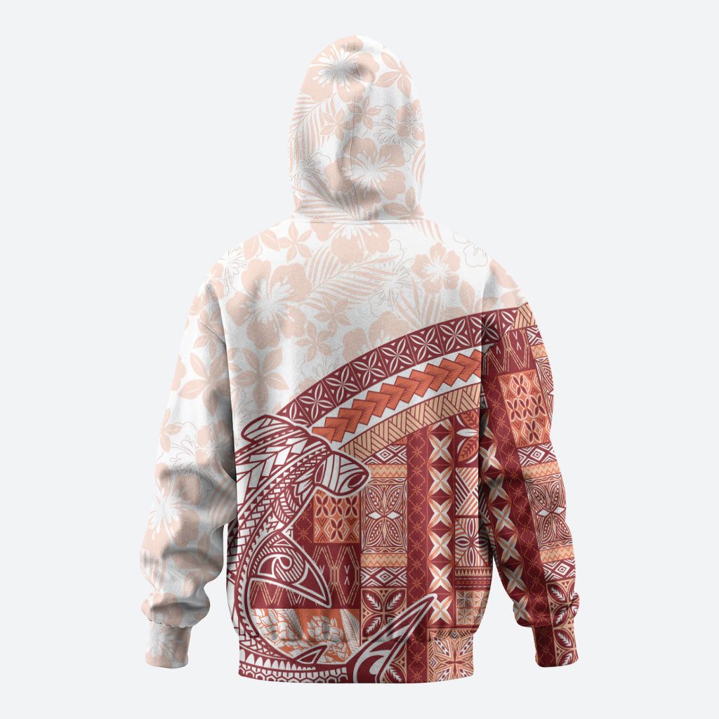 Samoa Mamanu Siapo Crimson Hoodie Tatau Malie