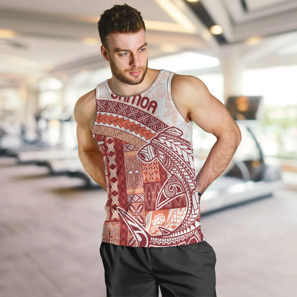 Samoa Mamanu Siapo Crimson Men Tank Top Tatau Malie