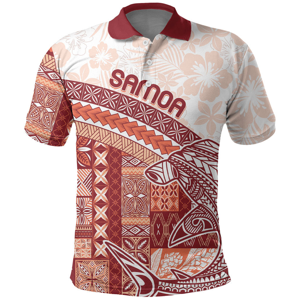 Samoa Mamanu Siapo Crimson Polo Shirt Tatau Malie